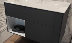 VB FINION Комплект мебели с раковиной, White Matt Lacquer/AnthraciteMatt Lacque/альп. белый мини 3 3