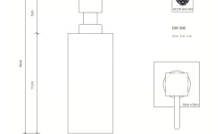DW 395 Дозатор для мыла настольный, H16x5x5 см, Золото мини 3 2