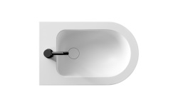 ALICE UNICA Биде подвесной 55х35 см, форма-круг, белый глянцевый мини 3 6