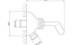NIC DOCCIA COLLECTION Настенный держатель для ручной душевой лейки с подводом воды, chrome мини 3 2
