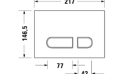DURAVIT DuraSystem® Клавиша смыва A1, для унитаза, хром глянцевый мини 3 3