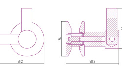 СУНЕРЖА Вешалка для радиатора "ВИКТОРИЯ", Матовый ЧЁРНЫЙ мини 3 3