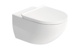 DURAVIT ARCHITEC Унитаз подвесной Rimless® в комплекте с сиденьем, белый/сталь