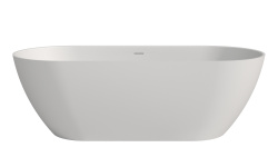 WHITECROSS Tawna Ванна отдельностоящая 180x80 см, интегрированный слив, Solid Surface белый матовый мини 3 6