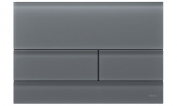 TECEsquare Панель смыва стеклянная с двумя клавишами, cтекло серое, сатинированное мини 1