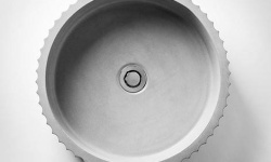 MIO River Раковина накладная круглая из бетона 398х398х110 мм, RAL мини 3 4