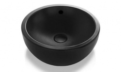 CIELO SHUI Раковина накладная с переливом ø42x16,5h см, N - Gloss Black мини 1