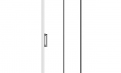 RADAWAY IDEA DWJ 130 R Дверь в нишу раздвижная, 1287-1312xH2005 мм, хром/прозрачное мини 1