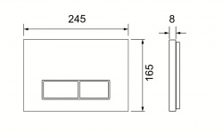 TECEspring S Комплект для установки подвесного унитаза с панелью смыва, сатин мини 3 7