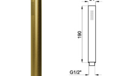 NOKEN PACK ROUND Душевой комплект с термостатом и верхним душем Ø30 см, браш. золото мини 3 8