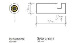 DW MK HAK1 Крючок, черный матовый мини 3 2