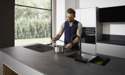 HG Aquno Select M81 Кухонный смеситель однорычажный, 170, с вытяжным душем, 3jet, sBox, матовый черн мини 3 6