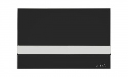 VITRA Select Кнопка смыва для инсталляций, стекло, черный глянец, кнопки хром мини 1