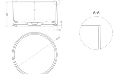 Salini ARMONIA ROUND 02 Раковина накладная 450х450х250 мм, S-Stone-белый матовый мини 3 6