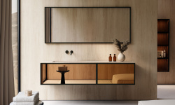 BRENTA CLEO CL02 Тумба под раковину слева, 140х49.6хH40 см, подсветка дна, Wxx/Zxx мини 3 9