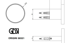 GESSI ORIGINI Крючок настенный, Chrome мини 3 3