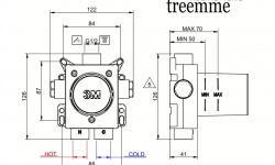 3M-TREEMME Скрытая часть смесителя для душа мини 3 2