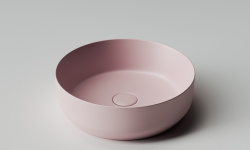 CERAMICANOVA Element Раковина накладная круглая 390х390хH120 мм, розовый матовый мини 3 5
