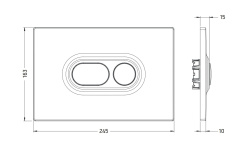 ART CERAM ATELIER Клавиша двойного смыва для унитаза, Black Matt мини 3 3