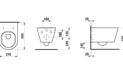 LAUFEN KARTELL Комплект унитаз с сиденьем и биде, белый мини 3 2