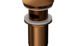 WHITECROSS Донный клапан для раковины Click-Clack, Медь брашированная мини 1