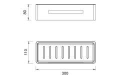 WHITECROSS ergo Полка для душа, 300 мм, брашированное золото мини 3 3