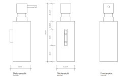 DW MK WSP Дозатор для жидкого мыла настенный, черный матовый мини 3 2