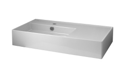 NOKEN ESSENCE C Раковина подвесная с чашей слева, 80 см, с переливом, белый мини 1