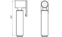 NOKEN ROUND Лейка гигиенического душа, браш. латунь мини 3 2