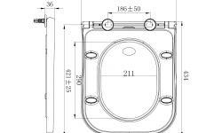 ALLEN BRAU INFINITY Сиденье для унитаза, Soft-Close, дюропласт, белый мини 3 3