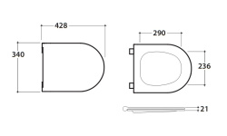 GLOBO MODE Сиденье для унитаза с системой soft close, белый мини 3 2