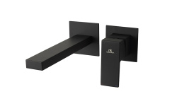 NOKEN SQUARE Внешняя часть, встроенного смесителя для раковины, излив 220 мм, черный мини 1