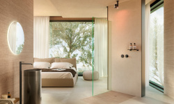 NOKEN ROUND Внешняя часть напольного смесителя для раковины, 5 л/мин, вылет 250 мм, черный матовый мини 3 4