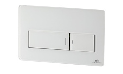 NOKEN GLASS Клавиша для двойного смыва, стекло белый мини 1