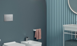 ART CERAM INOX 710 Клавиша двойного смыва для унитаза, нержавеющая сталь мини 3 3