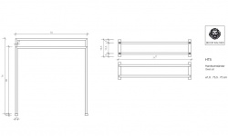 DW HT 5 Полотенцедержатель напольный 75x70x16 см, черный мини 3 2