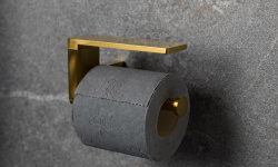 NK URBAN C Держатель туалетной бумаги с крышкой, матовое золото мини 3 2