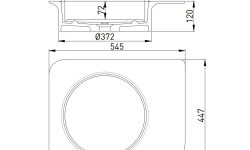 Salini NINFEA 02 Раковина накладная 545х447х120 мм, без перелива, S-Stone - белый матовый мини 3 2