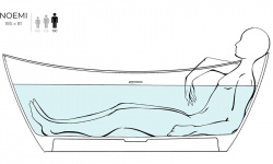 Salini NOEMI 185 Ванна свободностоящая 1850×800×715 мм, ДК "Up&Down", S-Stone, матовый, белый мини 3 5