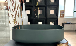 ART CERAM COGNAC 55 Раковина накладная, 55x35 см, grey olive мини 3 4