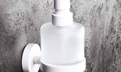 BEMETA WHITE Дозатор для жидкого мыла настенный, 75x145x100 мм, 200 мл, стекло/белый мини 3 3