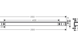 HANSGROHE Rainfinity Полка 500 мм, хром мини 3 2