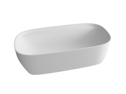 ANTL SLED Ванна овальная из материала Flumood, в комплекте с нажимным ДК и сифоном, белый