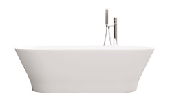 KRION SLIM Ванна отдельностоящая KRION® включает водослив Click-clack, 170х80 см, белый мини 1