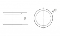 NK Сливная муфта/кольцо 30 мм для раковины, хром мини 3 2