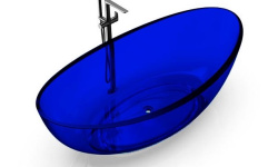 KNIEF OVAL Shape Ванна отдельностоящая 180х93x56 см, XXX Marine blue/хром мини 1