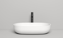 Salini GLORIA 05 Раковина накладная 640х385х145 мм, без перелива, БЕЗ ДК, S-Stone - белый матовый мини 3 3