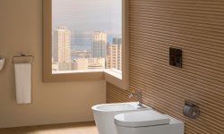 NOKEN GLASS Клавиша для двойного смыва, стекло чёрный мини 3 3