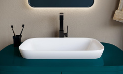 Salini MAREA 02 Раковина полувстраиваемая 598х398х160 мм, БЕЗ перелива, БЕЗ ДК, S-Stone - белый мат мини 3 2