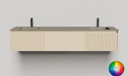 Salini Domino Тумба подвесная для 2-х раковин, 200х50х40 см, столеш, S-Stone RAL/эмаль RAL мат фрез мини 1